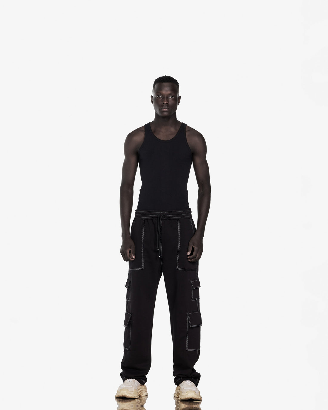 StreetWear 4 Pockets Cargo Sweatpant With Stitching